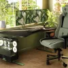 Arozzi Arena Large Gaming Desk – Forest Green (ρυθμιζόμενο ύψος, mouse pad μικροΐνας)