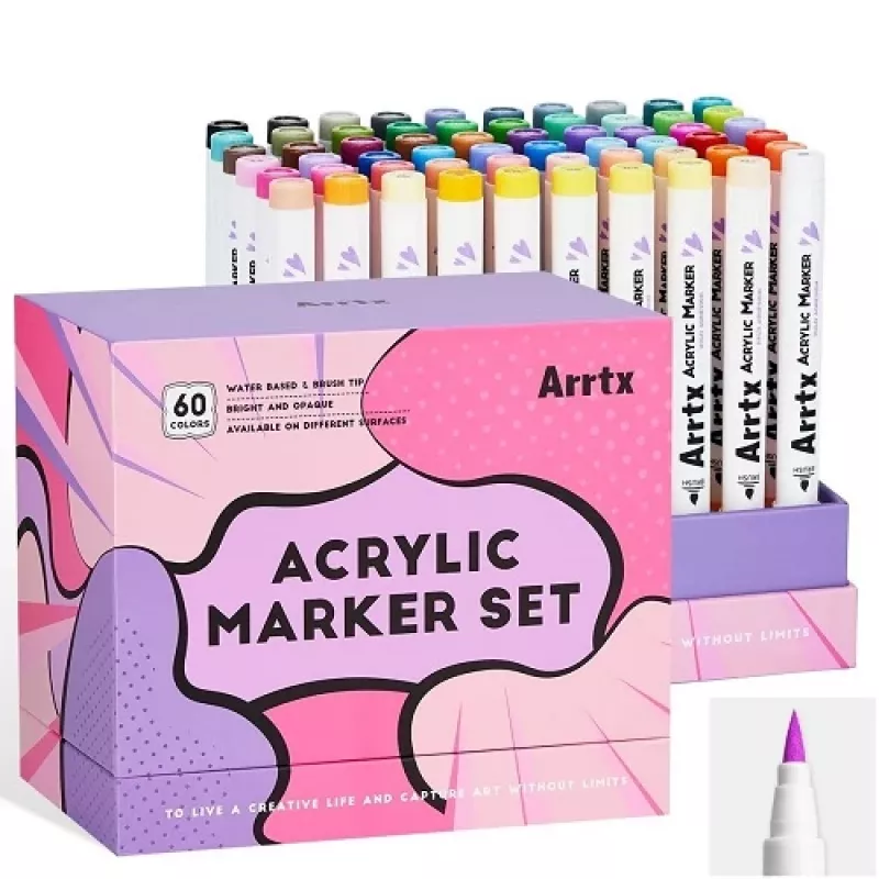 ARRTX Acrylic Markers - 60 Χρώματα