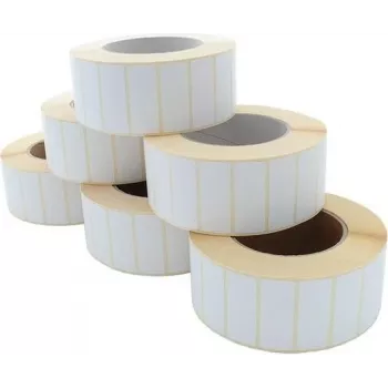 ARTDEV Ρολό ετικετών θερμομεταφοράς 50x20mm, 3000 ετικέτες, Λευκό, πυρήνας 76mm, εξωτερική διάμετρος 135mm