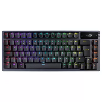 ASUS ROG Azoth 75% Hotswap μηχανικό πληκτρολόγιο, Tri-Mode RGB, OLED οθόνη, PBT keycaps, NX switches, μαύρο