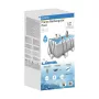 AVENLI γκρι ορθογώνια πισίνα πλαισίου 400x207x122 cm με αντλία φίλτρου, σκάλα, κάλυμμα