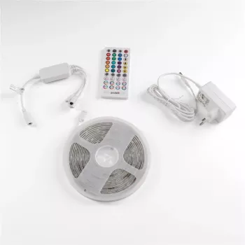 Avide LED Strip Blister 12V 16W RGB 5m με τηλεχειριστήριο IR