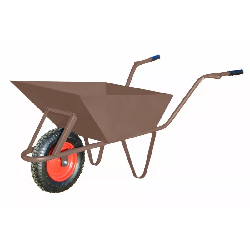 AWTOOLS Καροτσάκι οικοδομής 85L 1,5mm Καφέ με κάλυμμα τροχού