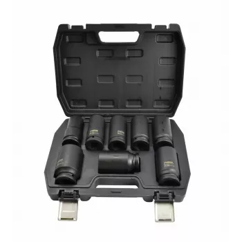 AWTOOLS Σετ καρυδακιών κρούσης 3/4 inch 8 τεμ. βαθιά μακριά 24-38mm Black Line