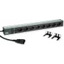 Bachmann 19 ιντσών 1U 8-θέσια C13 90° γωνιακή PDU με είσοδο C14, καλώδιο 2m (800.4023)