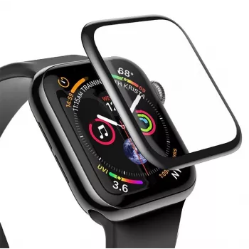 Baseus κυρτή προστασία οθόνης από γυαλί Panzerglas 0,23 mm για Apple Watch 38 mm μαύρο (SGAPWA4-C01)