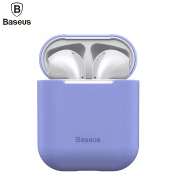 Baseus Apple Silica Series Ultra-λεπτή Θήκη Σιλικόνης για AirPods 1 / 2 Μωβ