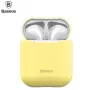 Baseus Apple Silica Series Ultra-λεπτή Θήκη Σιλικόνης για AirPods 1/2 Κίτρινο