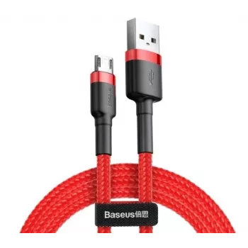 Baseus Cafule καλώδιο, ανθεκτικό πλέγμα νάιλον, USB / Micro USB QC3.0 2.4A 1M κόκκινο