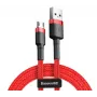 Baseus Cafule καλώδιο, ανθεκτικό πλέγμα νάιλον, USB / Micro USB QC3.0 2.4A 1M κόκκινο