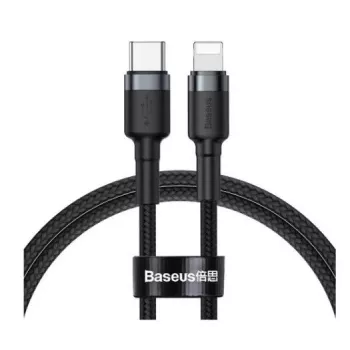 Baseus Cafule Καλώδιο Νάιλον πλεκτό USB-C σε Lightning PD 18W QC3.0 1m Μαύρο