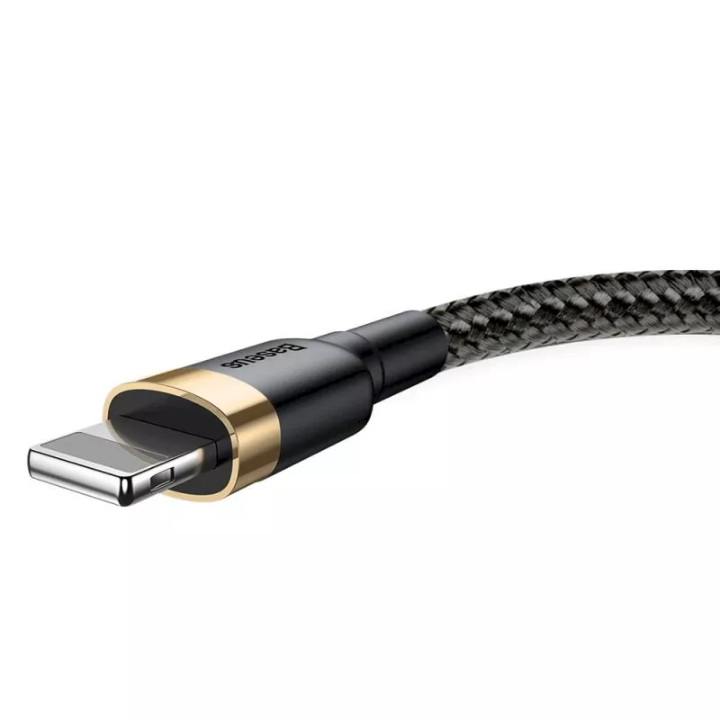 Baseus Καλώδιο Cafule Lightning 2A 3m Χρυσό/Μαύρο (CALKLF-RV1)