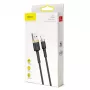 Baseus Καλώδιο Cafule Lightning 2A 3m Χρυσό/Μαύρο (CALKLF-RV1)