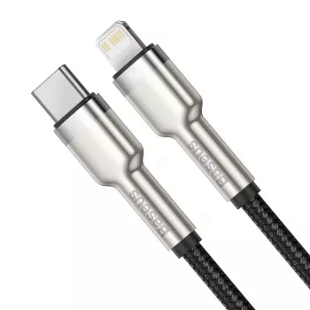 Baseus Cafule Series Μεταλλικό Καλώδιο USB-C σε Lightning PD 20W 1m Μαύρο