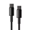 Baseus Tungsten Gold Καλώδιο USB-C σε USB-C, 100W, 1 m, Μαύρο
