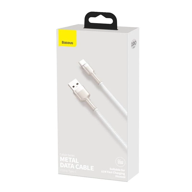 Baseus Cafule Καλώδιο USB-A σε USB-C, 66W, 1m, Λευκό