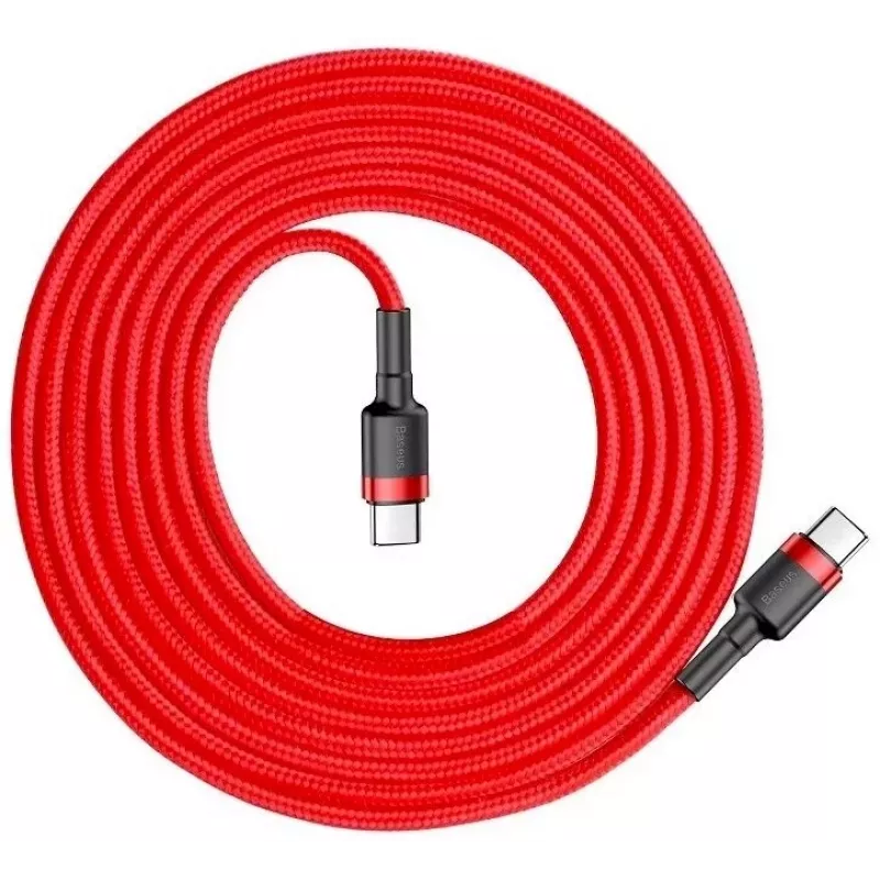 Baseus Cafule USB-C σε USB-C PD 2.0 60W Flash καλώδιο φόρτισης, 2m, Κόκκινο (CATKLF-H09)