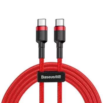 Baseus Cafule USB-C σε USB-C PD 2.0 60W Flash καλώδιο φόρτισης, 2m, Κόκκινο (CATKLF-H09)