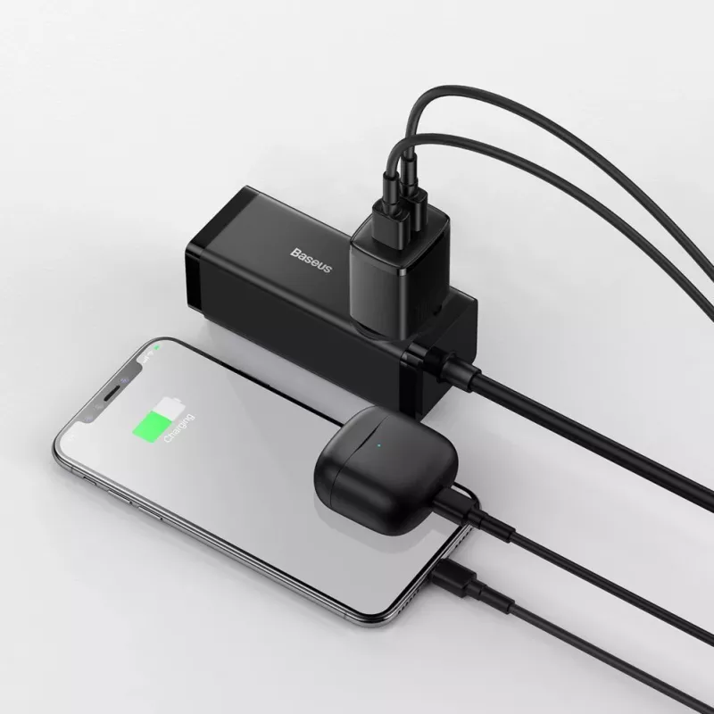 Baseus Compact φορτιστής 2x USB 10.5W μαύρο