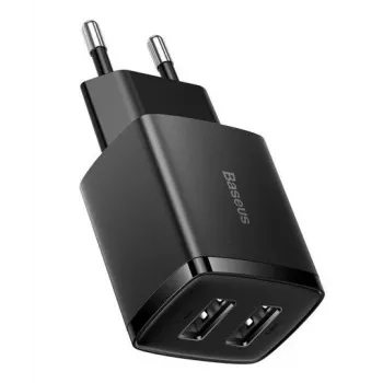 Baseus Compact φορτιστής 2x USB 10.5W μαύρο