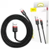 Baseus Lightning Καλώδιο Cafule 2A, 3m Κόκκινο/Μαύρο (CALKLF-R91)