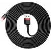 Baseus Lightning Καλώδιο Cafule 2A, 3m Κόκκινο/Μαύρο (CALKLF-R91)