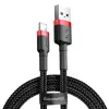 Baseus Lightning Καλώδιο Cafule 2A, 3m Κόκκινο/Μαύρο (CALKLF-R91)
