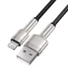 Baseus Lightning Cafule Series Μεταλλικό καλώδιο δεδομένων 2.4A 0.25m Μαύρο