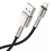 Baseus Lightning Cafule Series Μεταλλικό καλώδιο δεδομένων 2.4A 0.25m Μαύρο