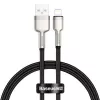 Baseus Lightning Cafule Series Μεταλλικό καλώδιο δεδομένων 2.4A 0.25m Μαύρο
