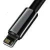 Baseus Καλώδιο Lightning Tungsten Series 2.4A, 1m Μαύρο (CALWJ-01)