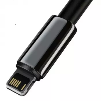 Baseus Καλώδιο Lightning Tungsten Series 2.4A, 1m Μαύρο (CALWJ-01)