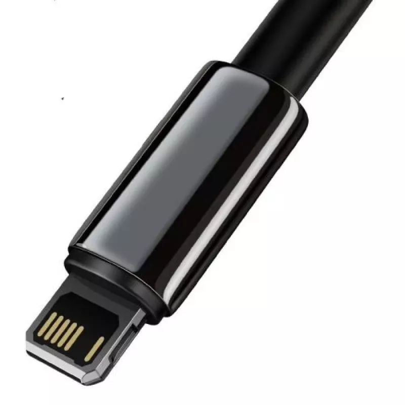 Baseus Καλώδιο Lightning Tungsten Series 2.4A, 1m Μαύρο (CALWJ-01)