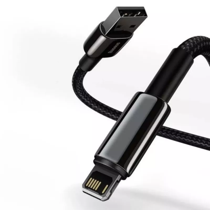 Baseus Καλώδιο Lightning Tungsten Series 2.4A, 1m Μαύρο (CALWJ-01)