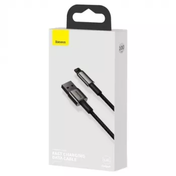 Baseus Καλώδιο Lightning Tungsten Series 2.4A, 1m Μαύρο (CALWJ-01)