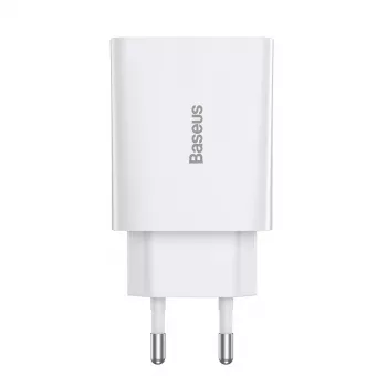 Baseus Speed Mini Γρήγορος Φορτιστής, USB-C, PD, 3A, 20W (Λευκό)