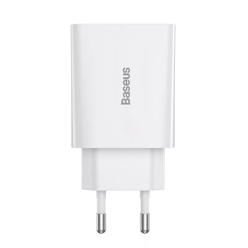 Baseus Speed Mini Γρήγορος Φορτιστής, USB-C, PD, 3A, 20W (Λευκό)