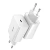 Baseus Speed Mini Γρήγορος Φορτιστής, USB-C, PD, 3A, 20W (Λευκό)