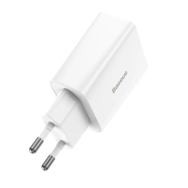 Baseus Speed Mini Γρήγορος Φορτιστής, USB-C, PD, 3A, 20W (Λευκό)
