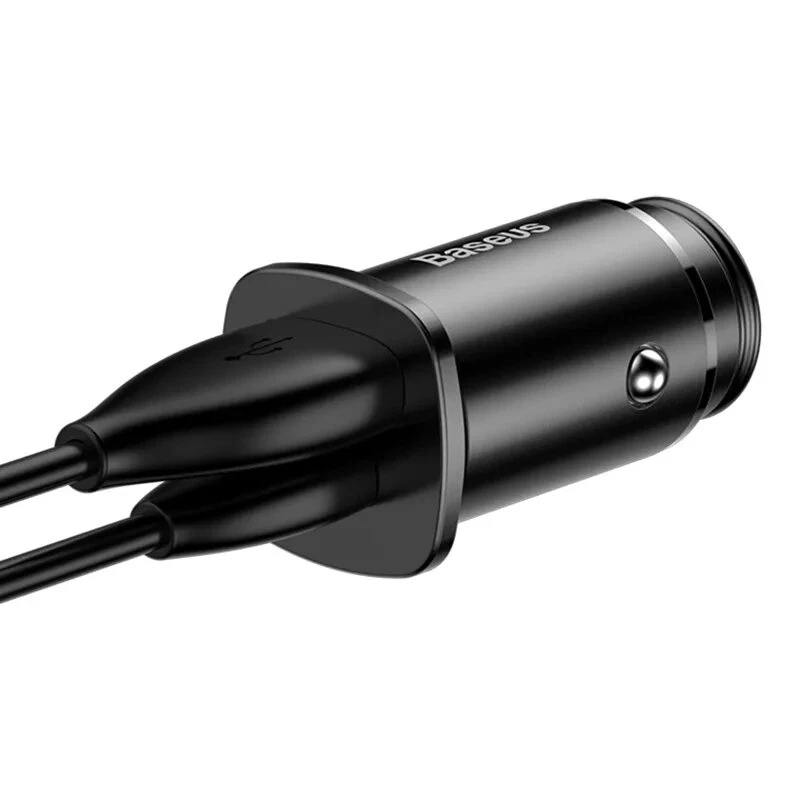 Baseus Square Φορτιστής Αυτοκινήτου PPS QC4.0 / PD3.0 5A 30W (Μαύρο)