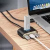Baseus Τετράγωνος Στρογγυλός USB-Adapter USB 3.0 / 3x USB 2.0 / 1m