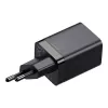 Baseus Super Si Pro Mini Fast Charger 30W, USB-C + USB-A, PD 3.0, QC 3.0, βύσμα EU, μαύρο (CCSUPP-E01)