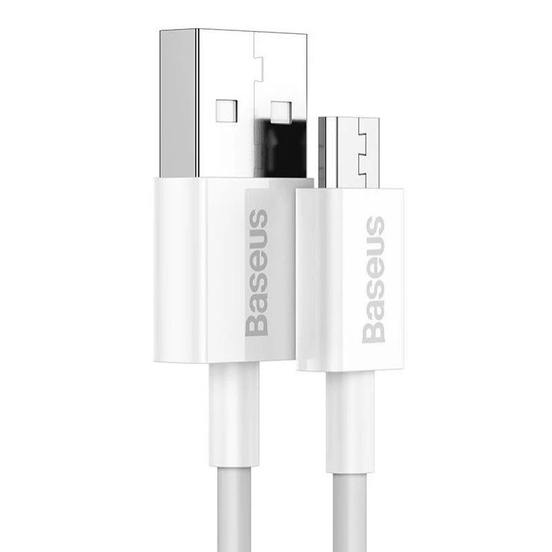 Baseus Superior Fast Charging Καλώδιο Δεδομένων MicroUSB 1m Λευκό