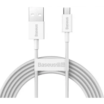 Baseus Superior Fast Charging Καλώδιο Δεδομένων MicroUSB 1m Λευκό