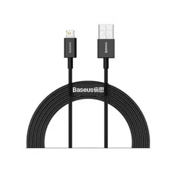 Baseus Superior Καλώδιο Γρήγορης Φόρτισης Δεδομένων USB-A σε Lightning 2.4A 2m Μαύρο