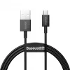 Baseus Superior Γρήγορο Καλώδιο Φόρτισης Δεδομένων USB-A σε Micro USB 1m Μαύρο
