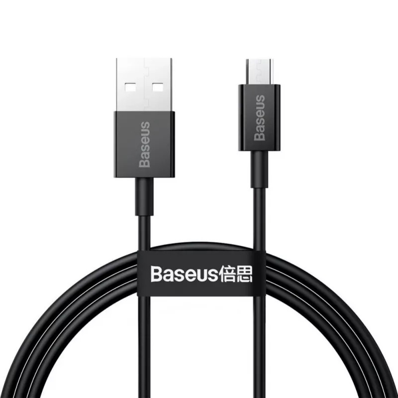 Baseus Superior Γρήγορο Καλώδιο Φόρτισης Δεδομένων USB-A σε Micro USB 1m Μαύρο