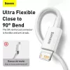 Baseus Superior Series Καλώδιο Lightning, γρήγορη φόρτιση, δεδομένα 2,4A, 1,5m Λευκό (CALYS-B02)