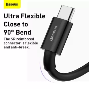 Baseus Superior Series Καλώδιο USB-A σε USB-C γρήγορης φόρτισης και δεδομένων, 66W (11V/6A), 2m, Μαύρο (CATYS-A01)