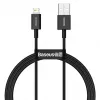 Baseus Superior Καλώδιο Ταχείας Φόρτισης και Δεδομένων USB-A σε Lightning 1m Μαύρο (CALYS-A01)